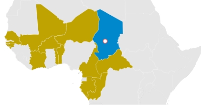 Tchad - Carte Zone CIMA AFRIQUE